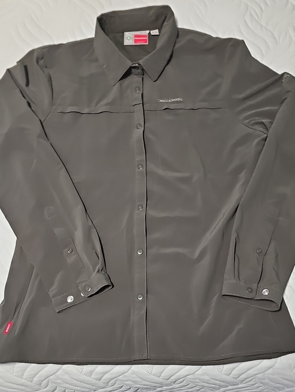 Craghoppers Lds Sz8 Fitted Snap-Down Shirt in Olive